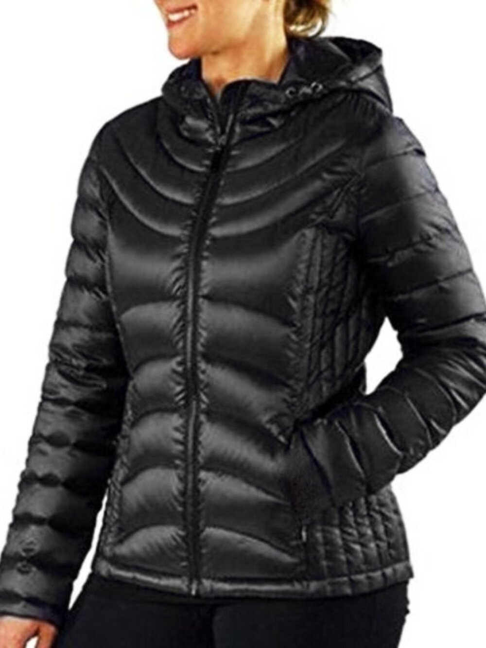Andrew Marc Packable Lightweight Premium Down Black Puffer Jacket XXL NWOT
